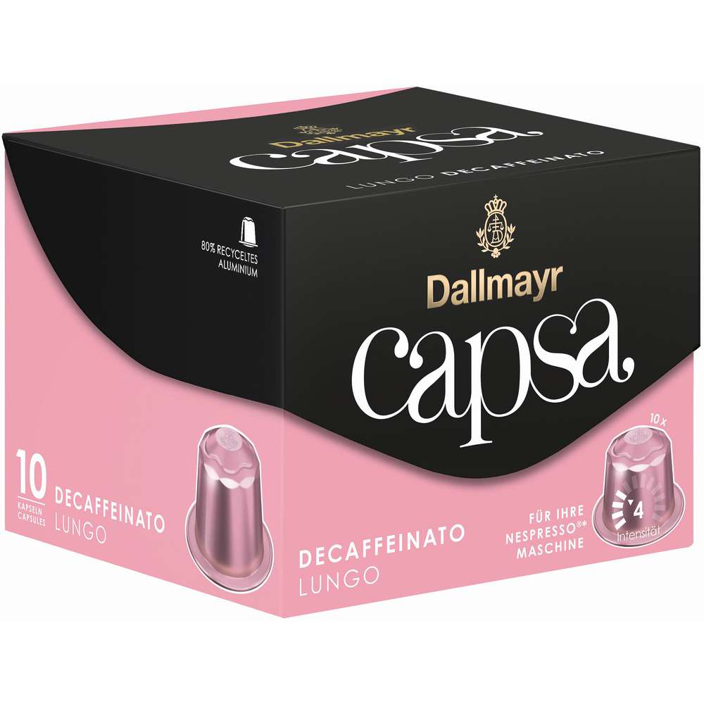 Produktabbildung Dallmayr Kaffee Kapseln Lungo, entkoffeiniert