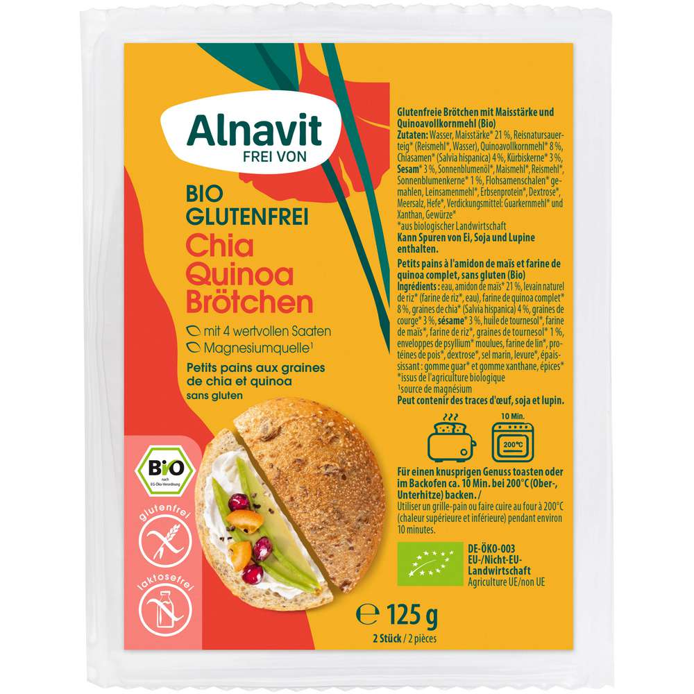 Produktabbildung Alnavit Bio Chia-Quinoa-Brötchen