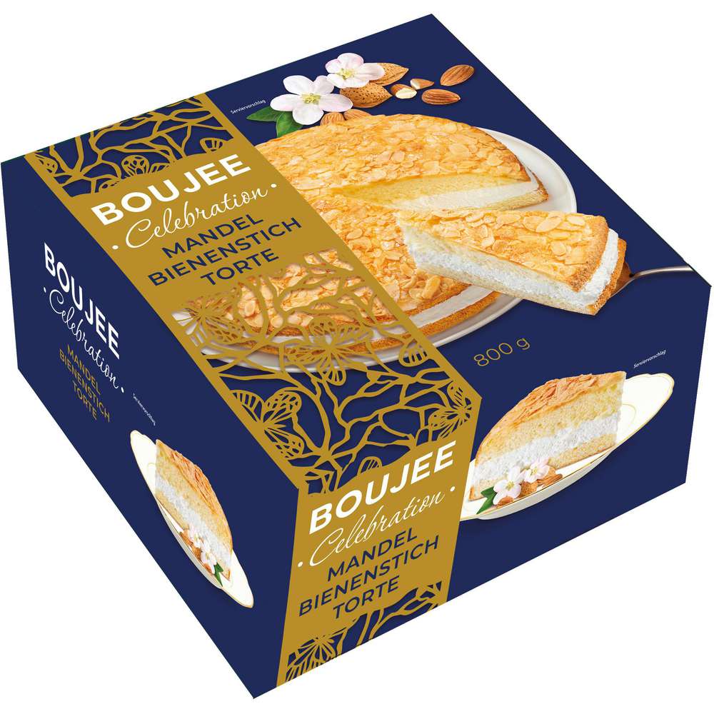 Produktabbildung Dovgan Boujee Mandel-Bienenstich Torte, tiefgekühlt
