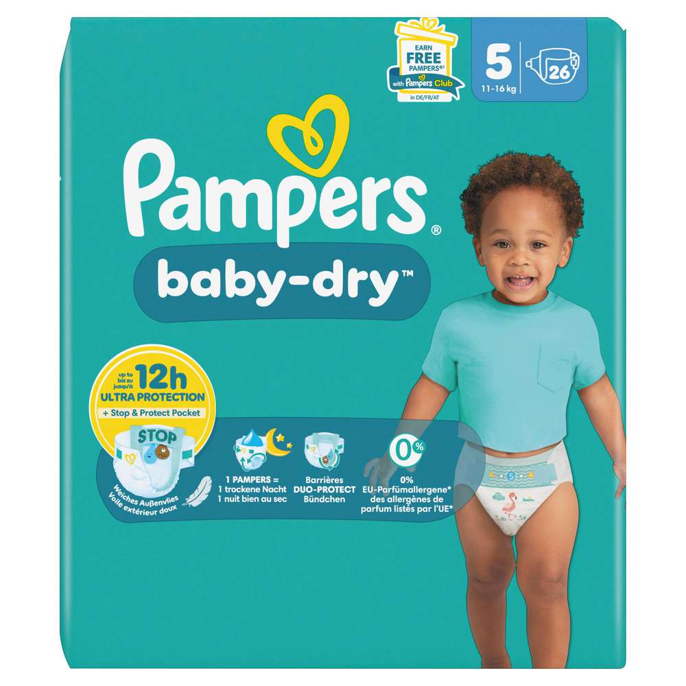 Produktabbildung Pampers Windeln Baby Dry Gr. 5 Junior 11-16 kg, Big Pack