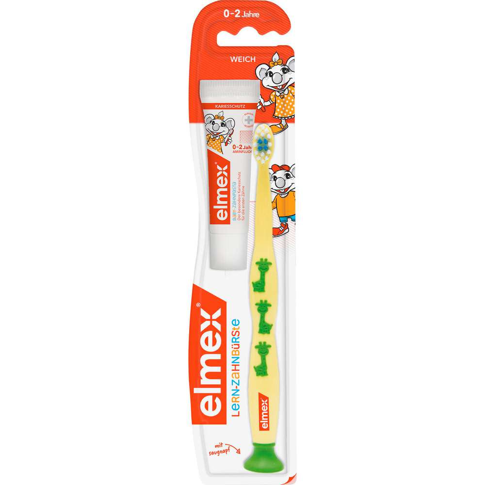Produktabbildung elmex Kinder Lernzahnbürste + Zahncreme - verschiedene Farben