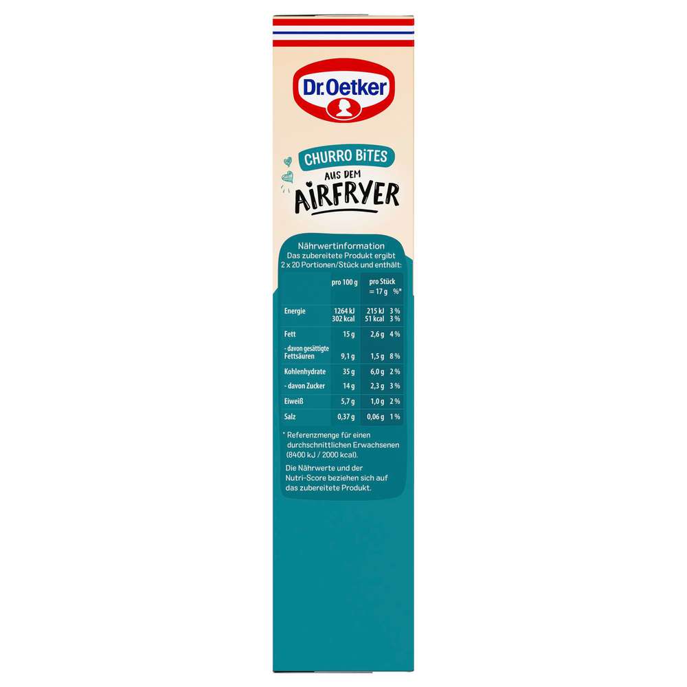 Produktabbildung Dr. Oetker Churro Bites Kleine Backideen Airfryer 