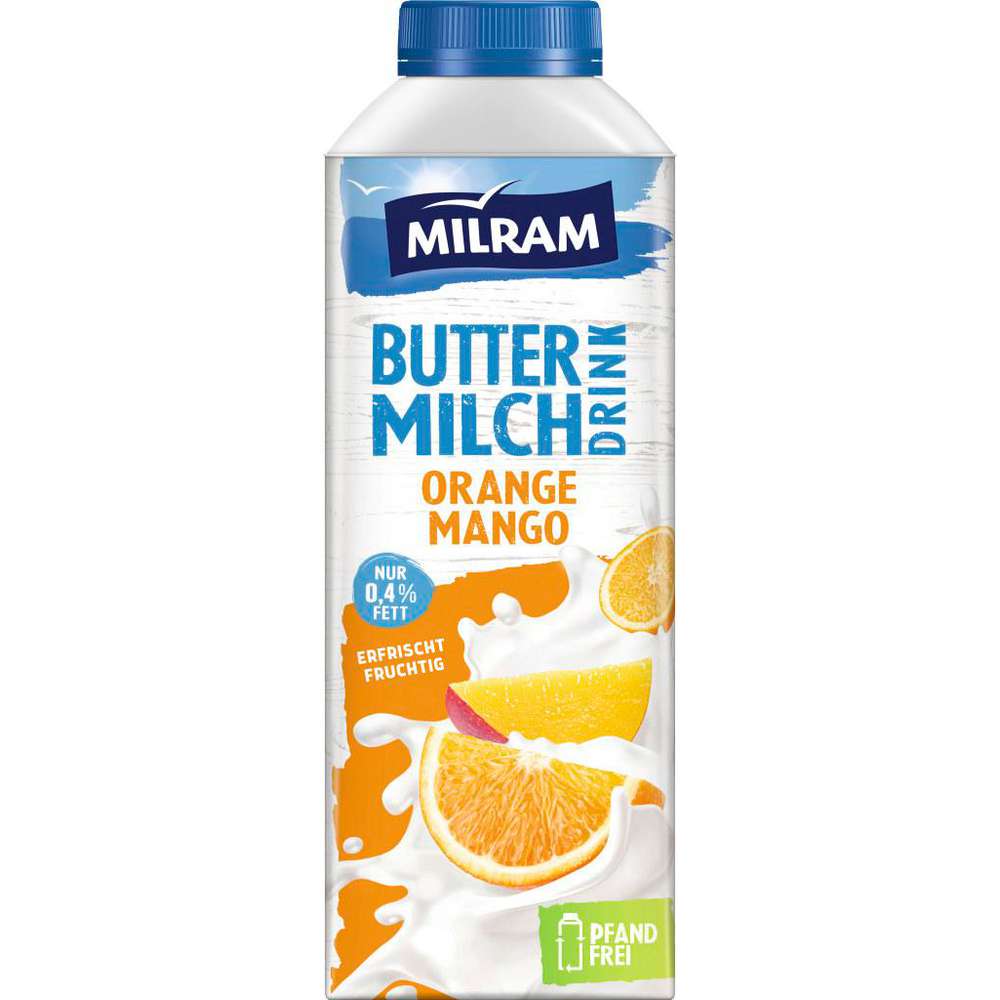 Produktabbildung Milram Fruchtbuttermilch, Orange-Mango