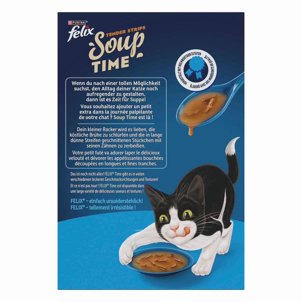Produktabbildung Felix Katzen-Nassfutter Soup, Tender Strips Fisch