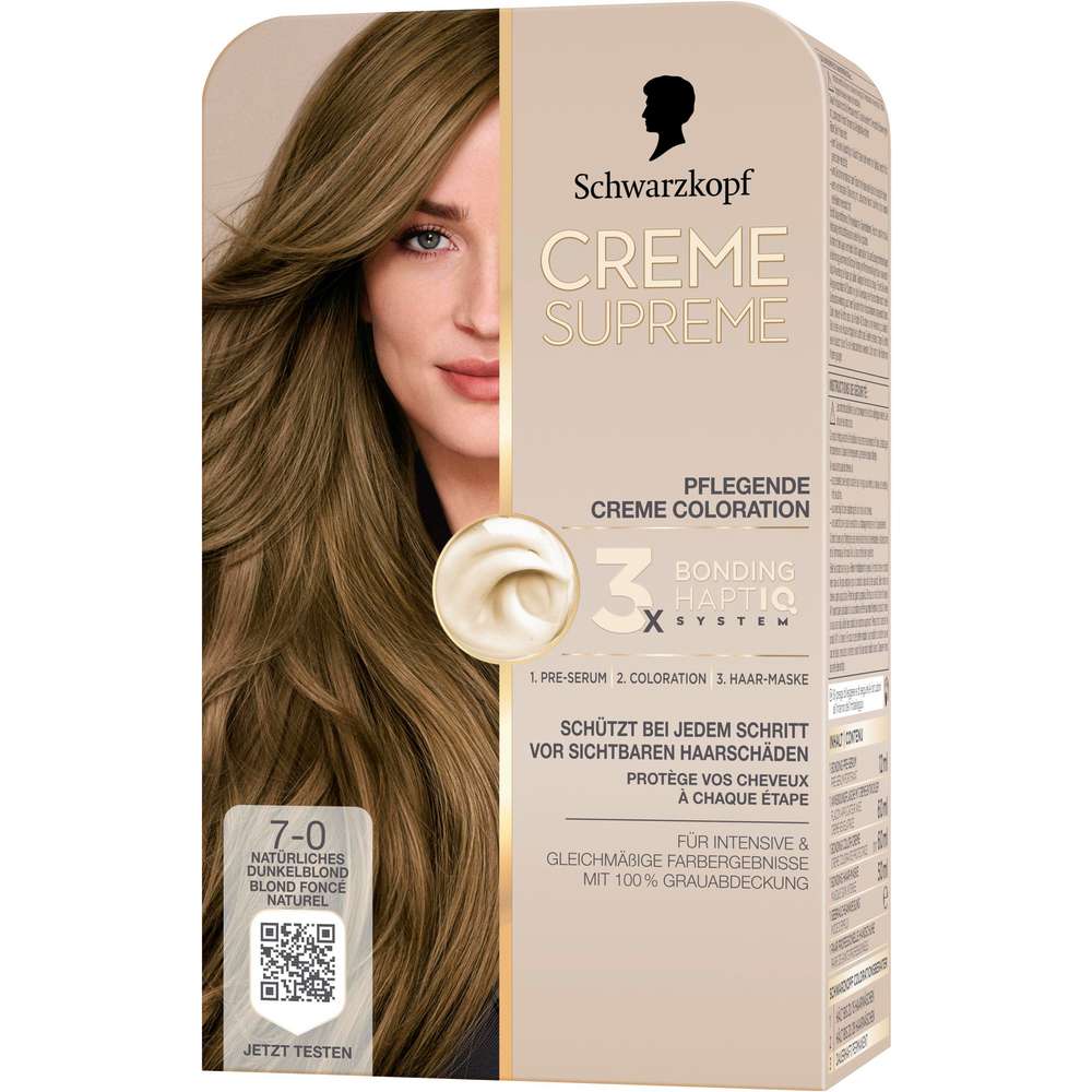 Produktabbildung Schwarzkopf Creme Supreme, 7-0 Natürliches Dunkelblond