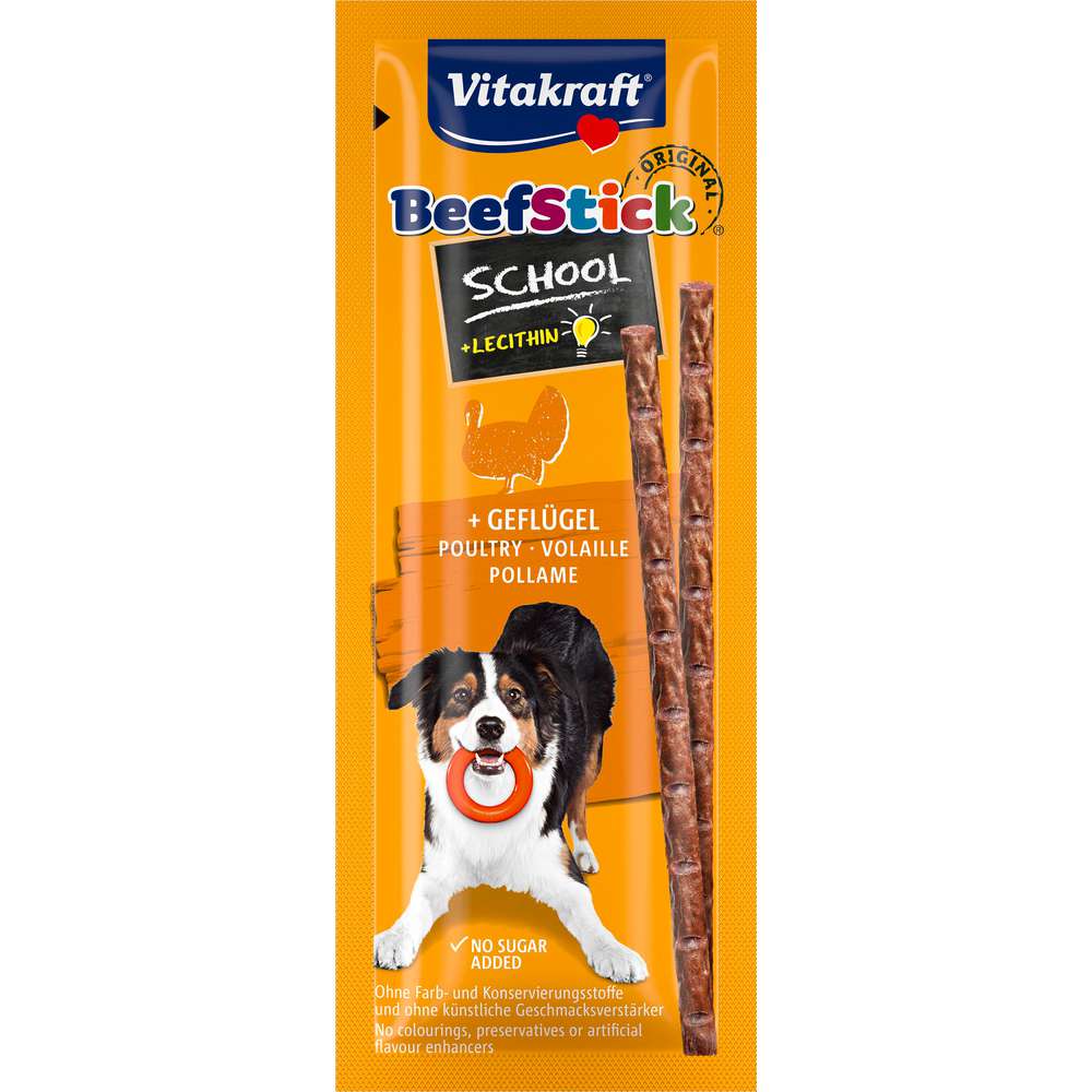 Produktabbildung Vitakraft Hunde-Snack Beef Stick School, Geflügelsalami