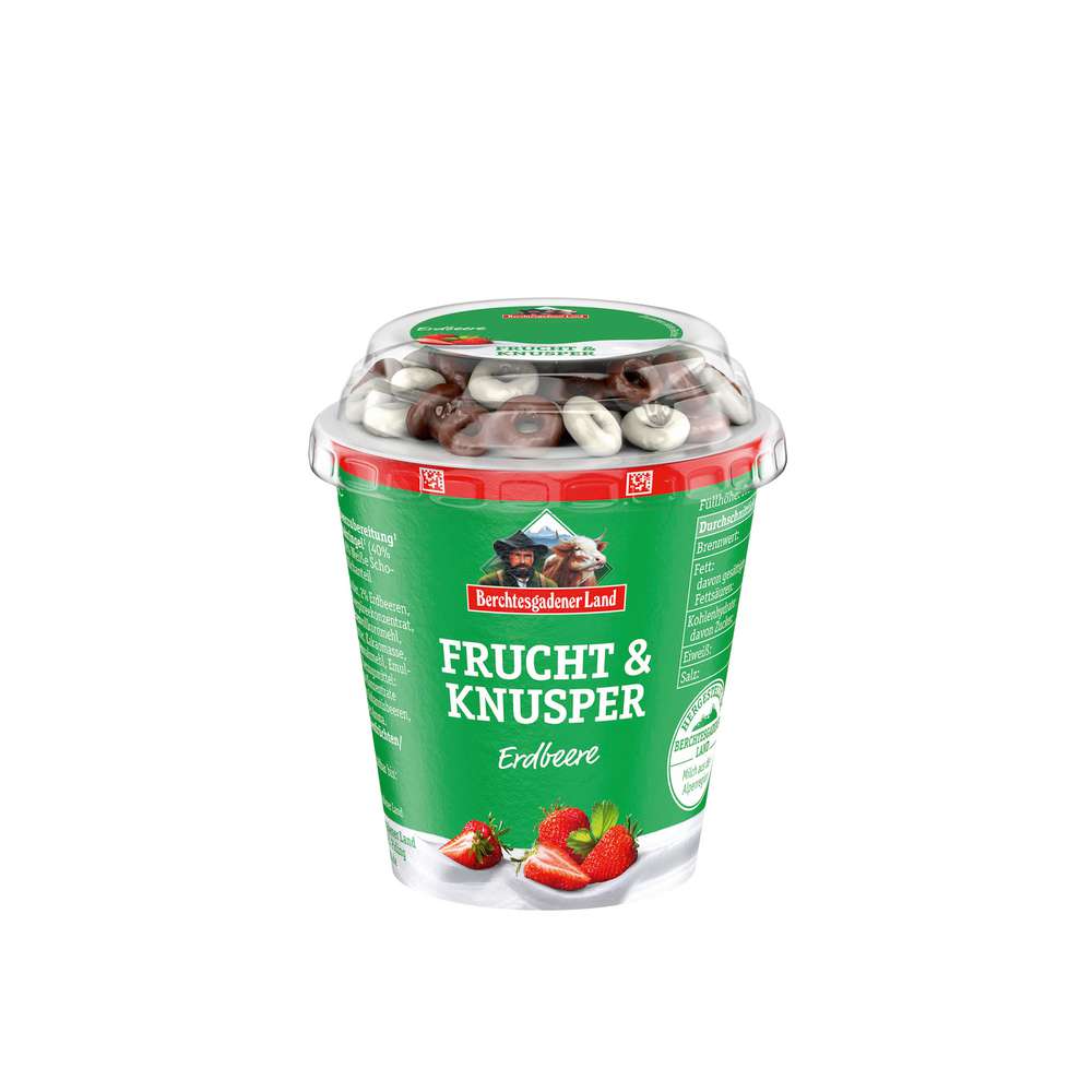 Produktabbildung Berchtesgadener Land Frucht & Knusper Joghurt Erdbeere