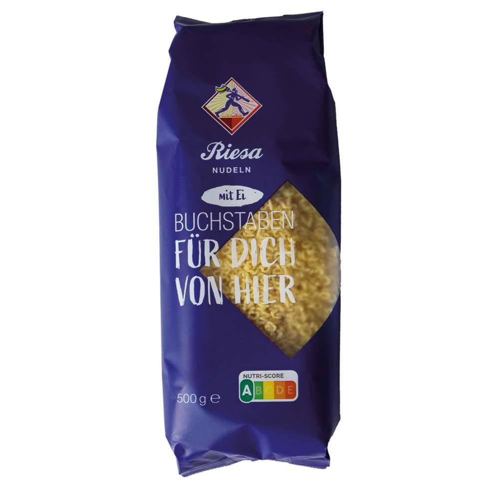 Produktabbildung Riesa Suppennudeln, Buchstaben
