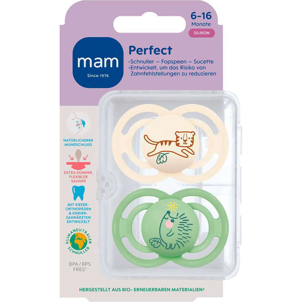 Produktabbildung MAM Babyschnuller Perfect Silikon 6-16 Monate