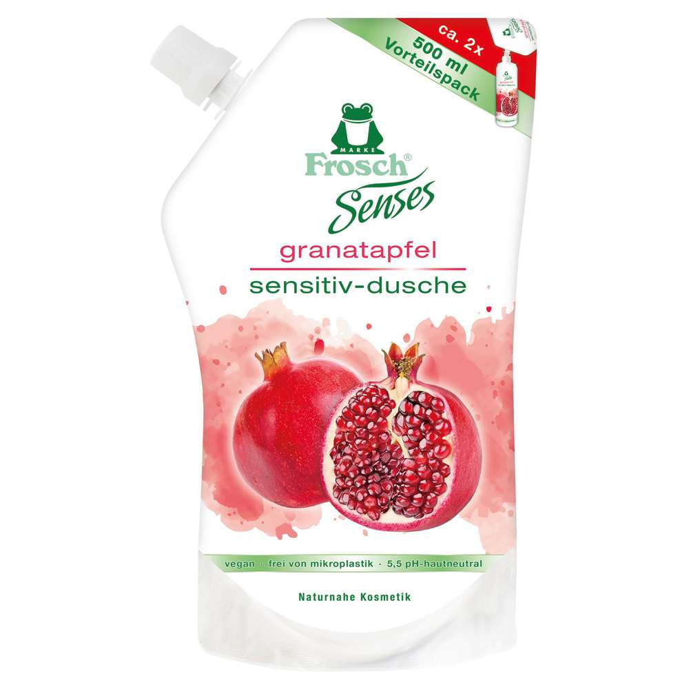 Produktabbildung Frosch Sensitiv-Dusche Nachfüllbeutel, Granatapfel