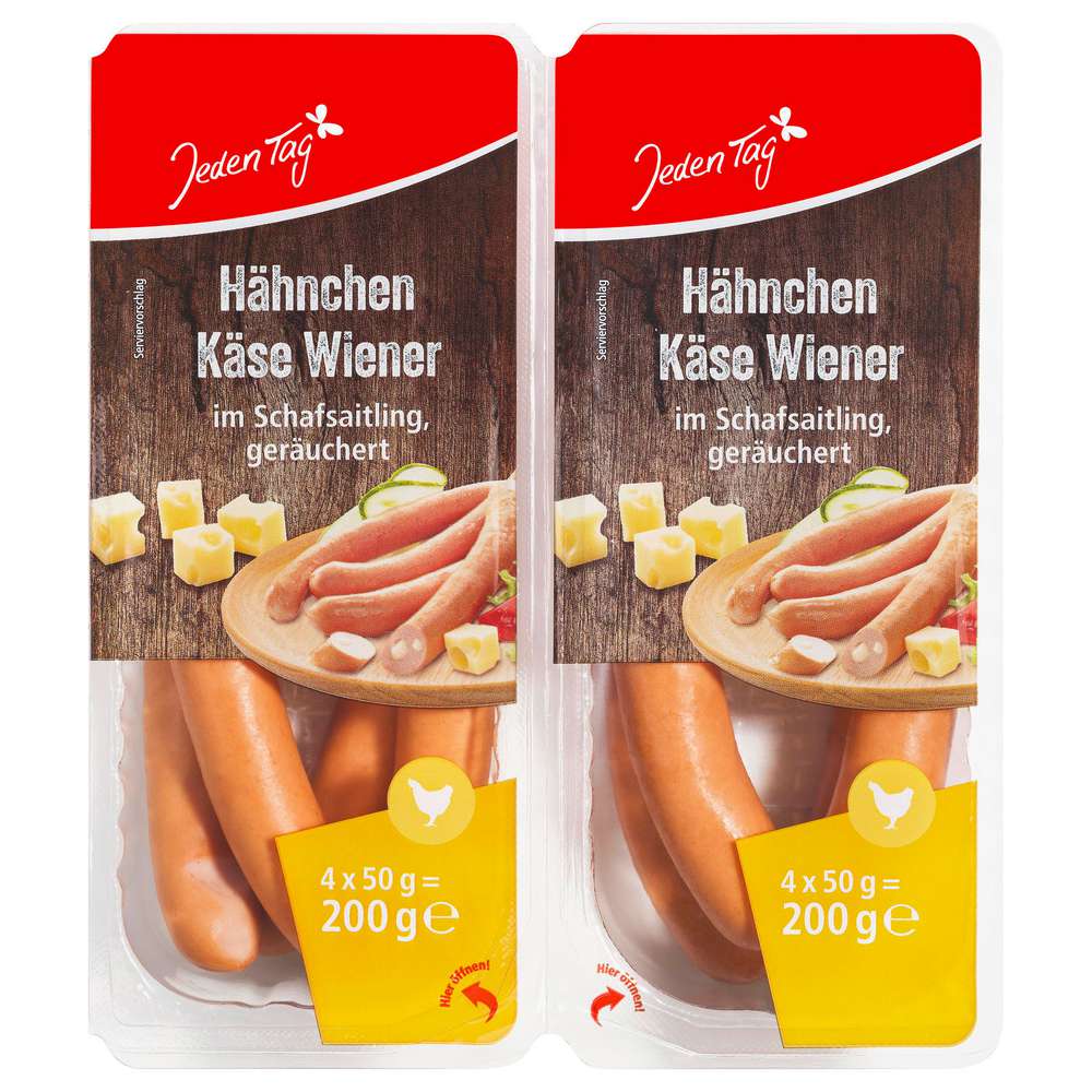 Produktabbildung Jeden Tag Hähnchen Käse Wiener