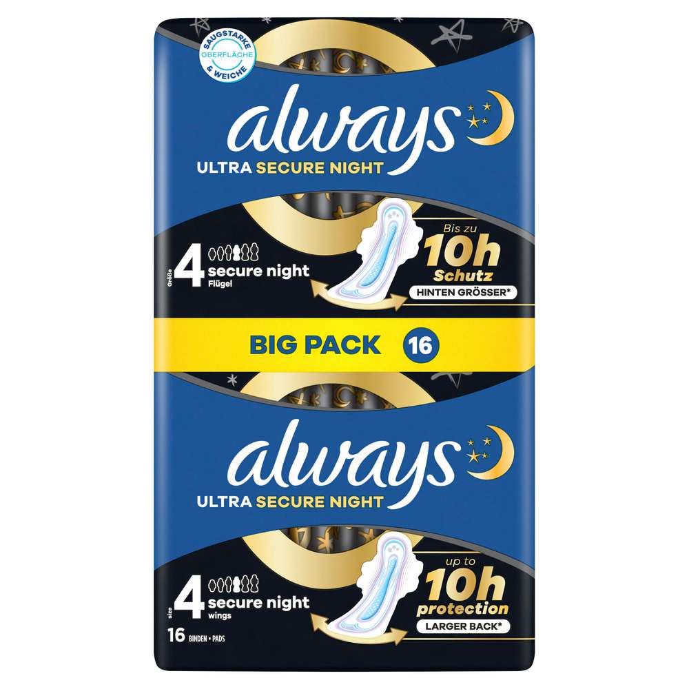 Produktabbildung Always Ultra Binden Night 4