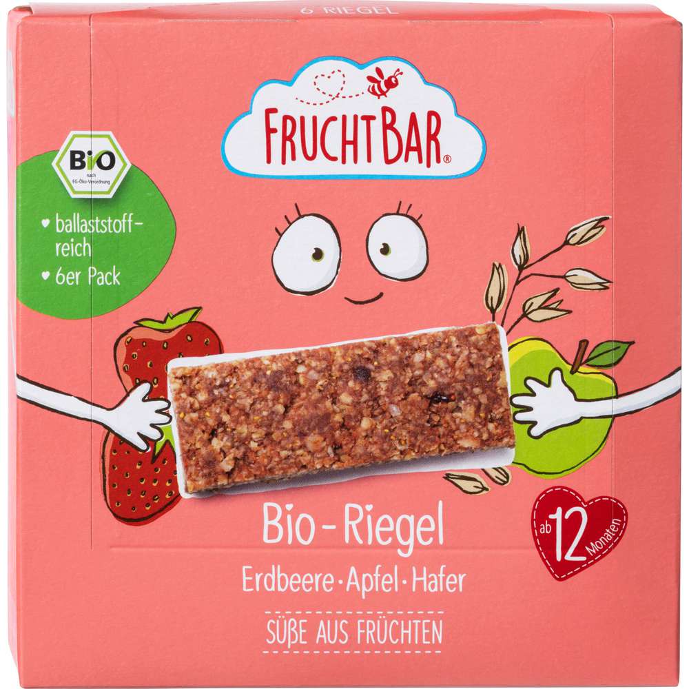 Produktabbildung Fruchtbar Bio-Riegel, Erdbeere-Apfel-Hafer