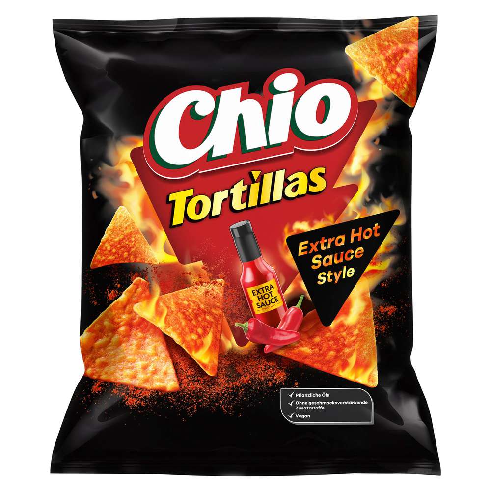 Produktabbildung Chio Tortilla Chips, Extra Hot Sauce
