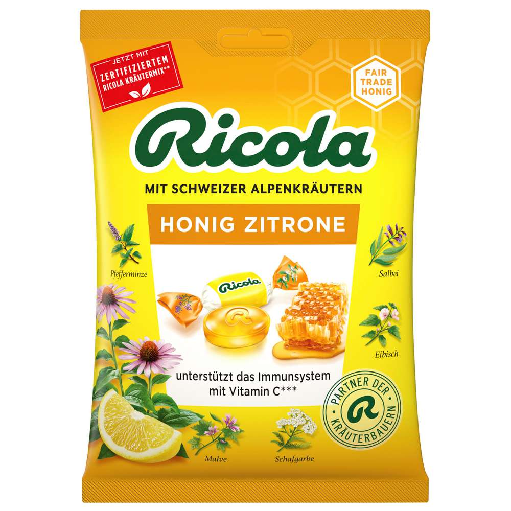 Produktabbildung Ricola Bonbons Honig-Zitrone Echinacea