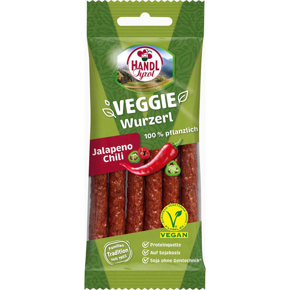 Produktabbildung Handl Tyrol Kaminwurzerl, Jalapeno Chili, vegan