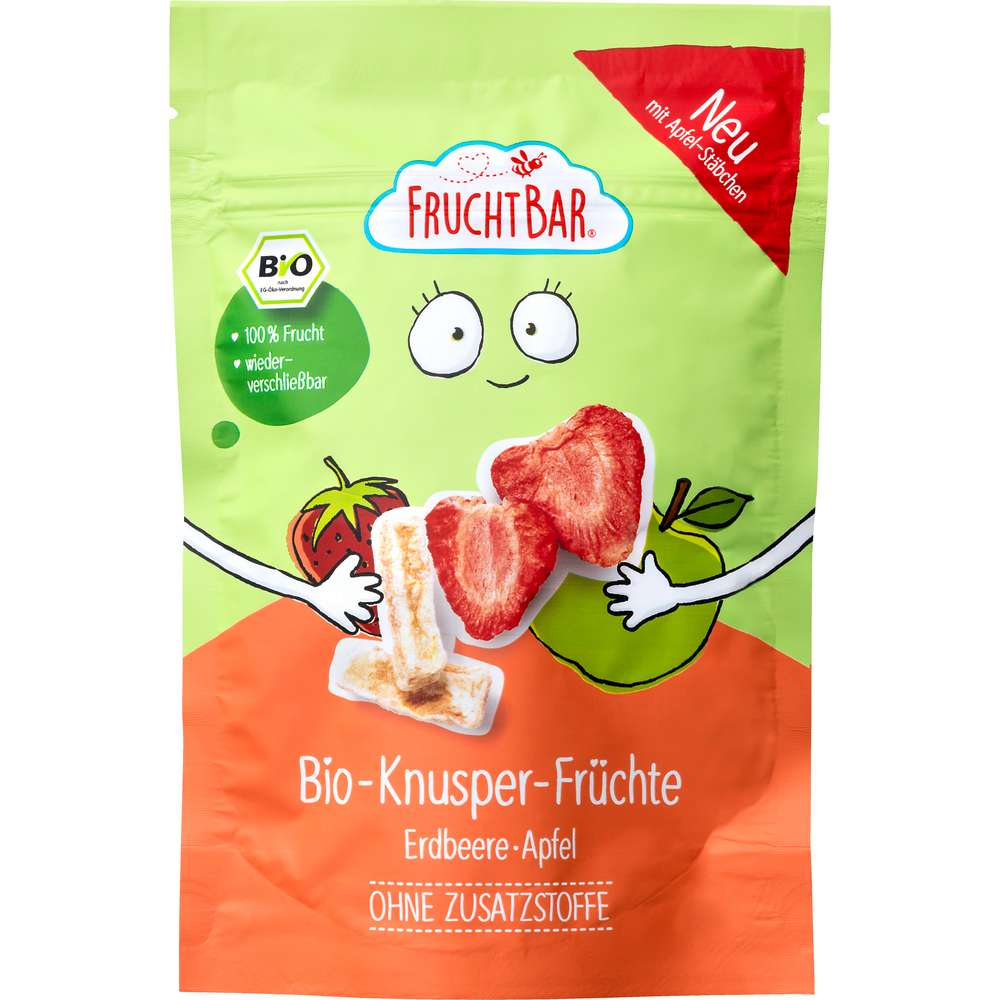 Produktabbildung Fruchtbar Bio-Knusper-Früchte, Erdbeere-Apfel