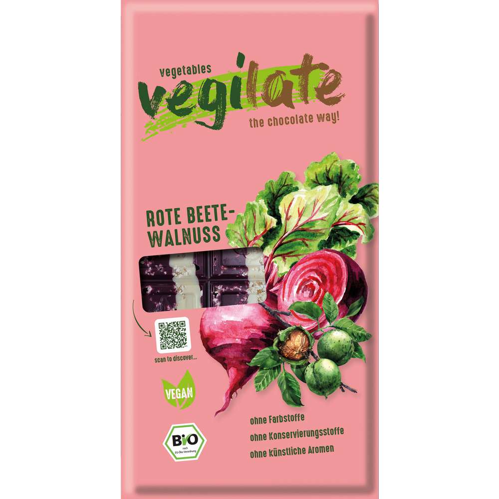 Produktabbildung coppeneur Bio Tafelschokolade, Rote Beete-Walnuss