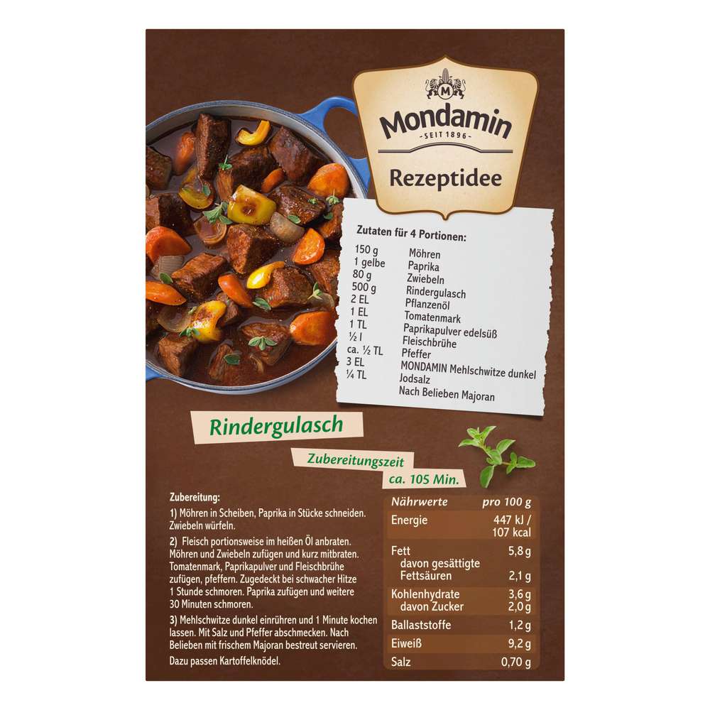Produktabbildung Mondamin Mehlschwitze für dunkle Saucen