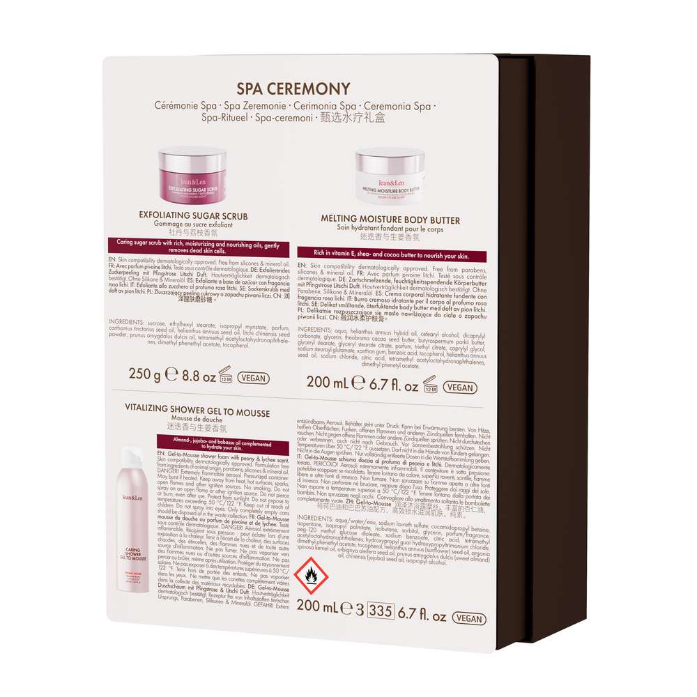 Produktabbildung Jean & Len Geschenkset Spa Ceremony, Pfingsrose-Litschi 