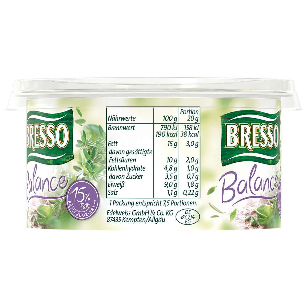 Produktabbildung Bresso Frischkäse, Leicht
