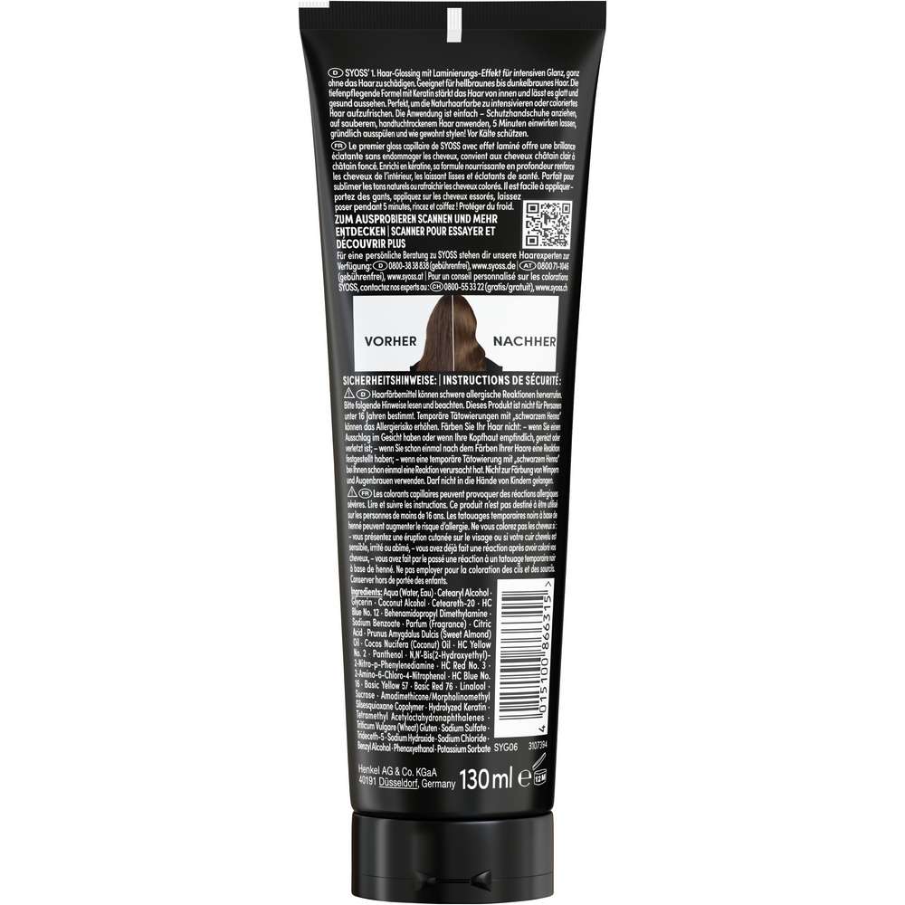 Produktabbildung Syoss Haarglossing Glaze, Intensives Braun