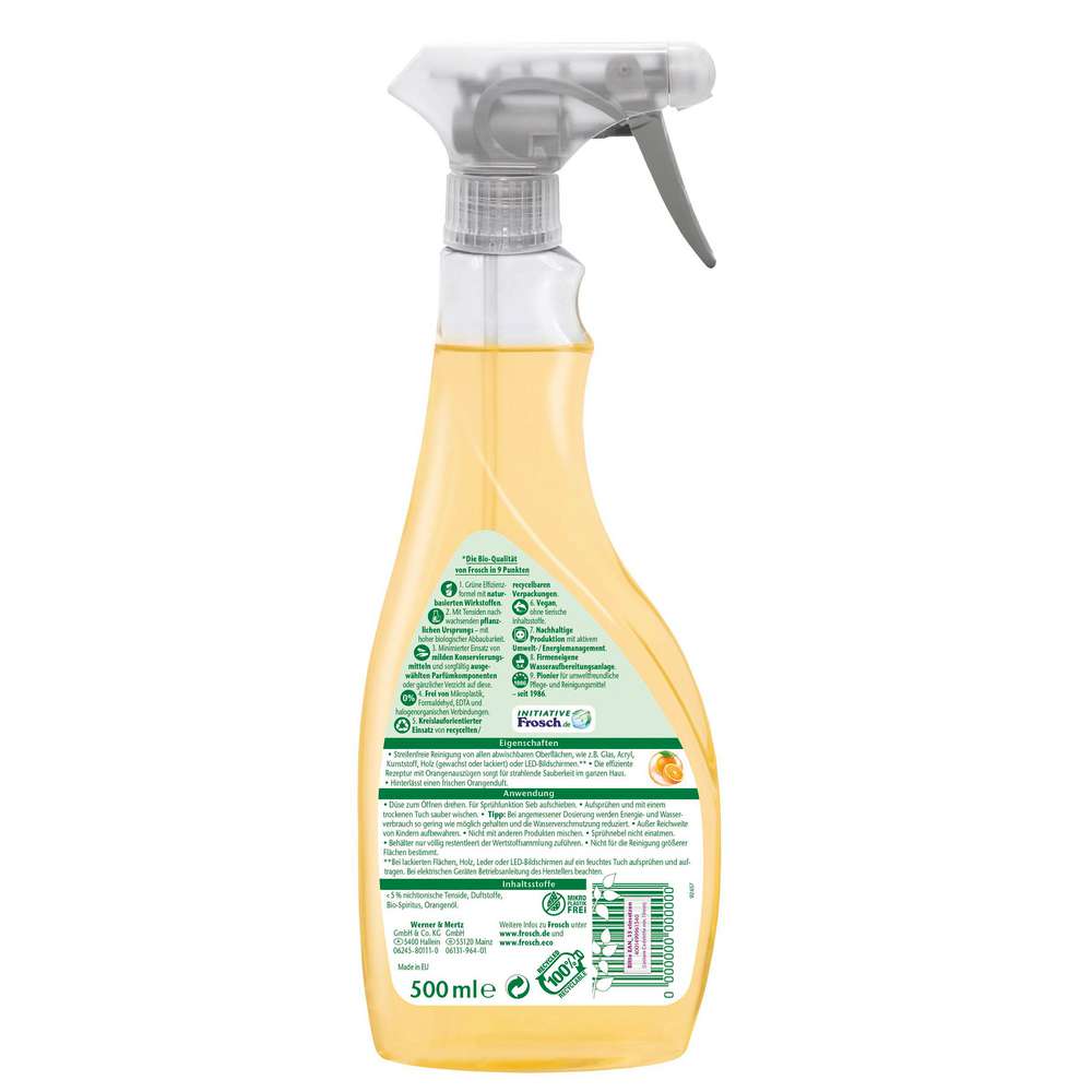Produktabbildung Frosch Bio Multiflächen-Reiniger, Orange