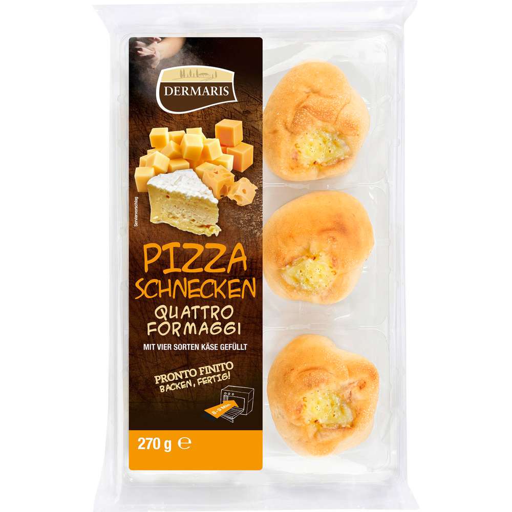 Produktabbildung Dermaris Pizza Schnecken, Quattro Formaggi