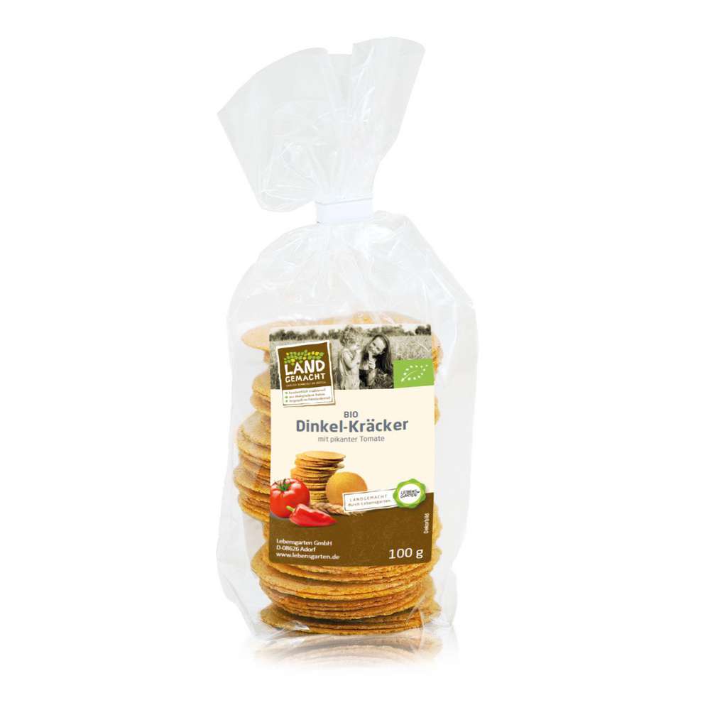 Produktabbildung Landgemacht Bio Dinkel-Kräcker, Tomate