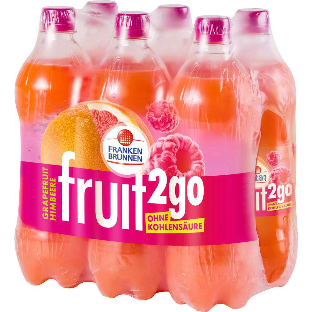 Produktabbildung Franken Brunnen Fruit2go, Grapefruit-Himbeere Limonade (6x 0,750 Liter)