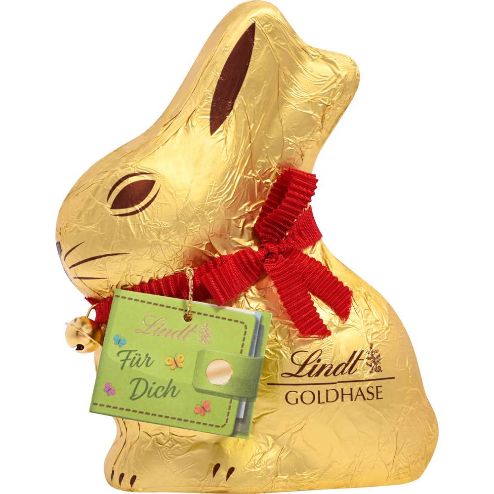 Produktabbildung Lindt Schoko-Hase, mit Geschenkumschlag