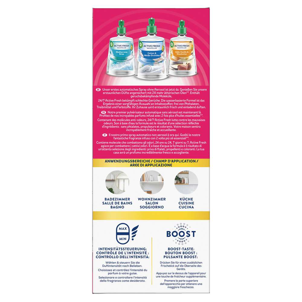 Produktabbildung Air Wick Duftspray Active 24/7 Fresh Starter-Set, Kirschblüte & Himbeere