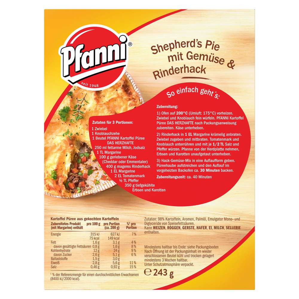Produktabbildung Pfanni Kartoffel Püree Das Herzhafte
