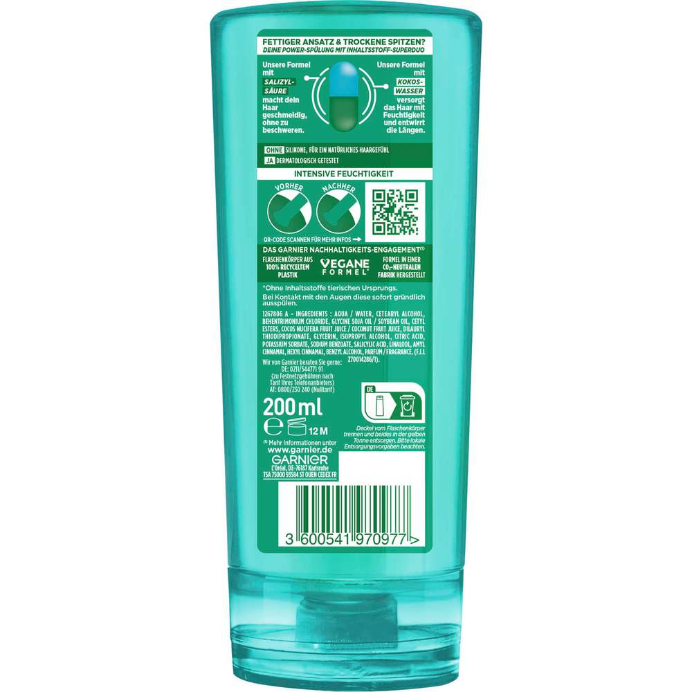 Produktabbildung Garnier Haarspülung Fructis FATS, Coco Water