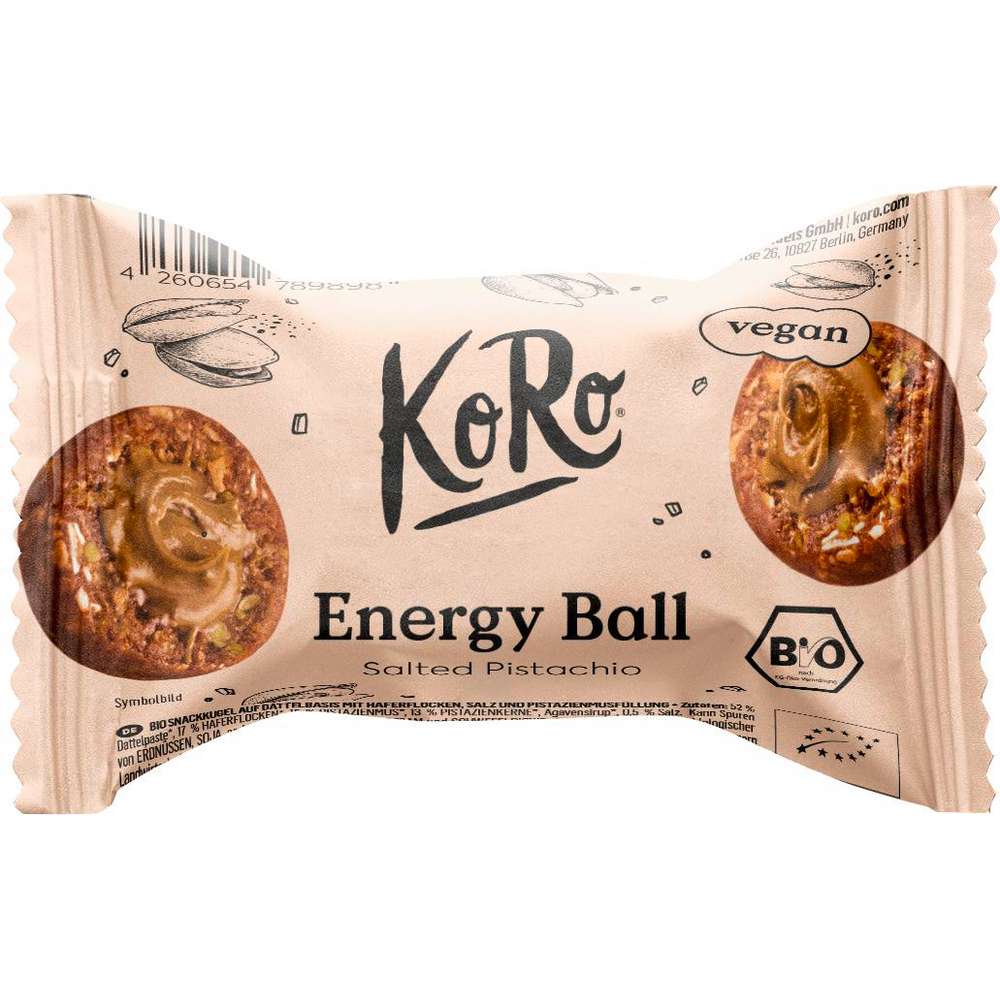 Produktabbildung KoRo Bio Energy Ball, Haferflocken & Pistazie 