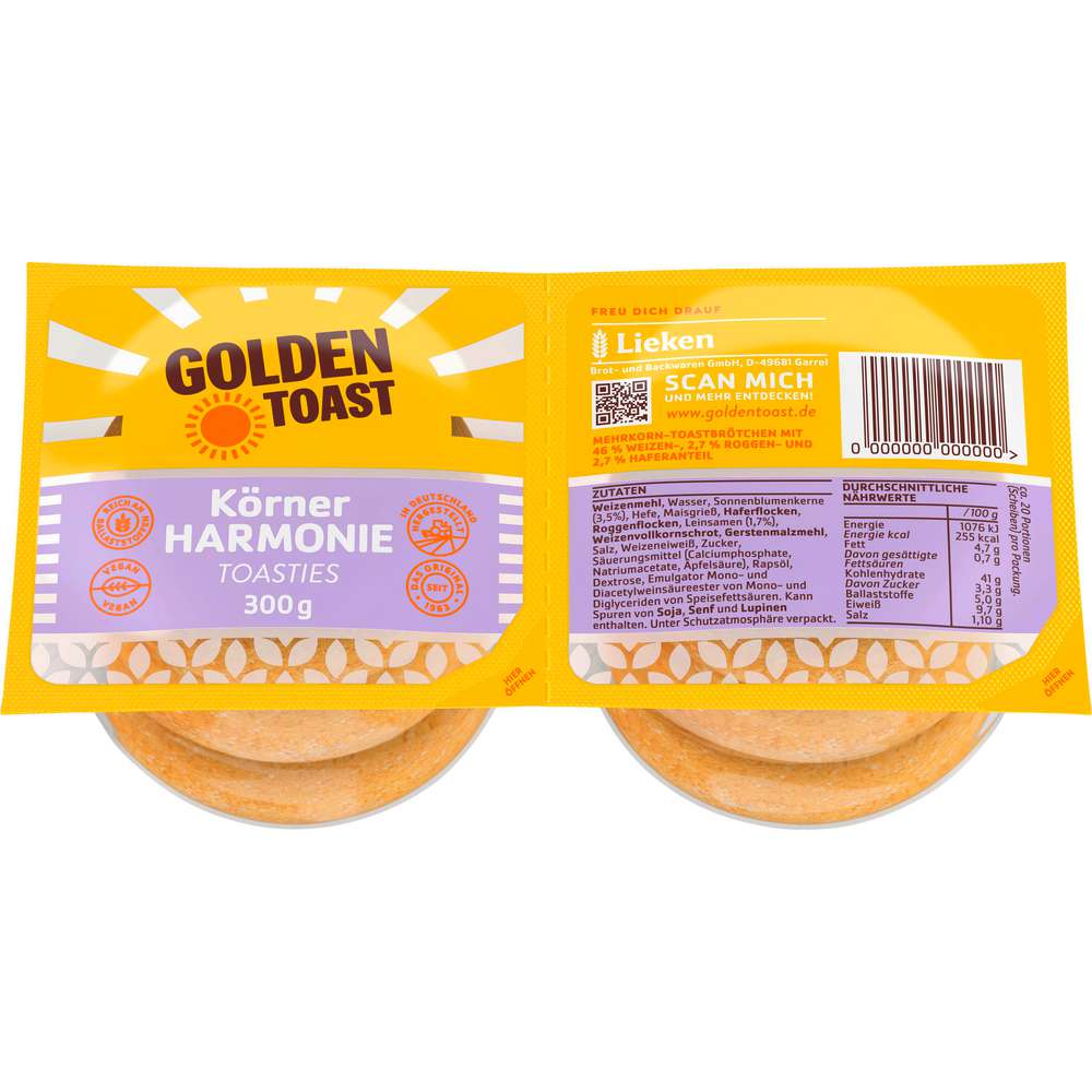 Produktabbildung Golden Toast Körnerharmonie Toasties