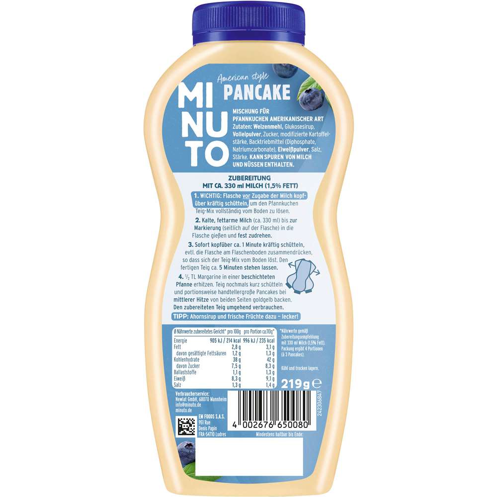 Produktabbildung Minuto American Pancake Shaker 