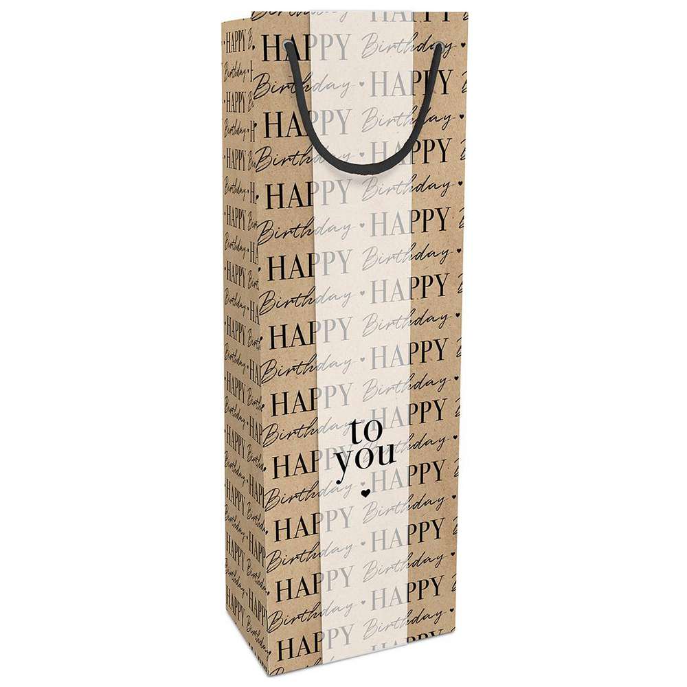 Produktabbildung Braun+Company Flaschen-Geschenktasche, Kraftpapier