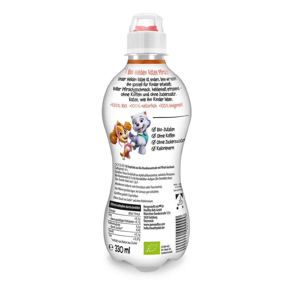 Produktabbildung Pure & Fun Bio Helden Eistee Pfirsich, Paw Patrol