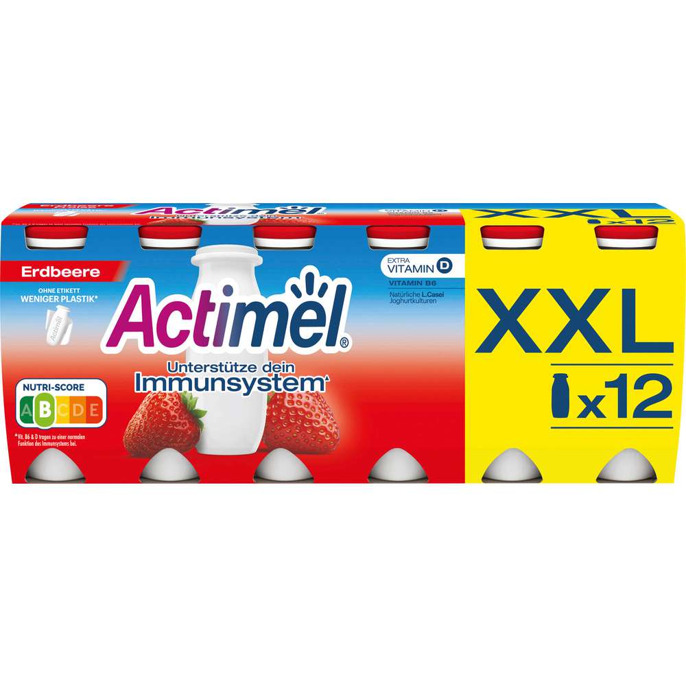 Produktabbildung Danone Actimel Trinkjoghurt, Erdbeer