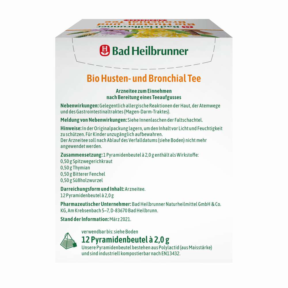 Produktabbildung Bad Heilbrunner Bio Husten- und Bronchial Tee