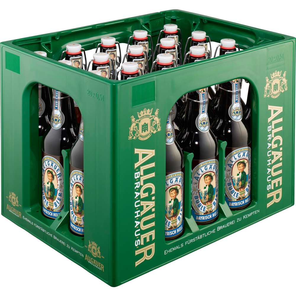 Produktabbildung Allgäuer Büble Bier, Bayrisch Hell 4,7% (20x 0,500 Liter)