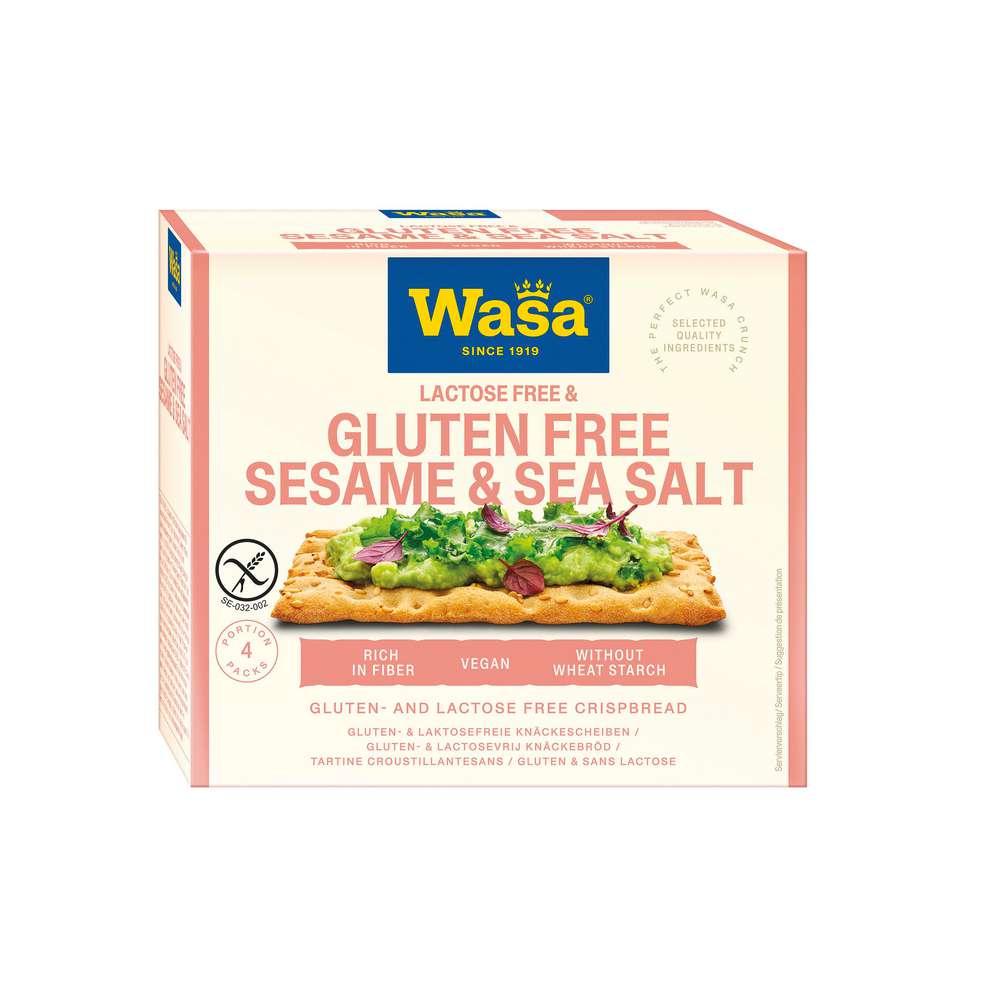 Produktabbildung Wasa Knäckebrot Sesam & Sea Salt, glutenfrei