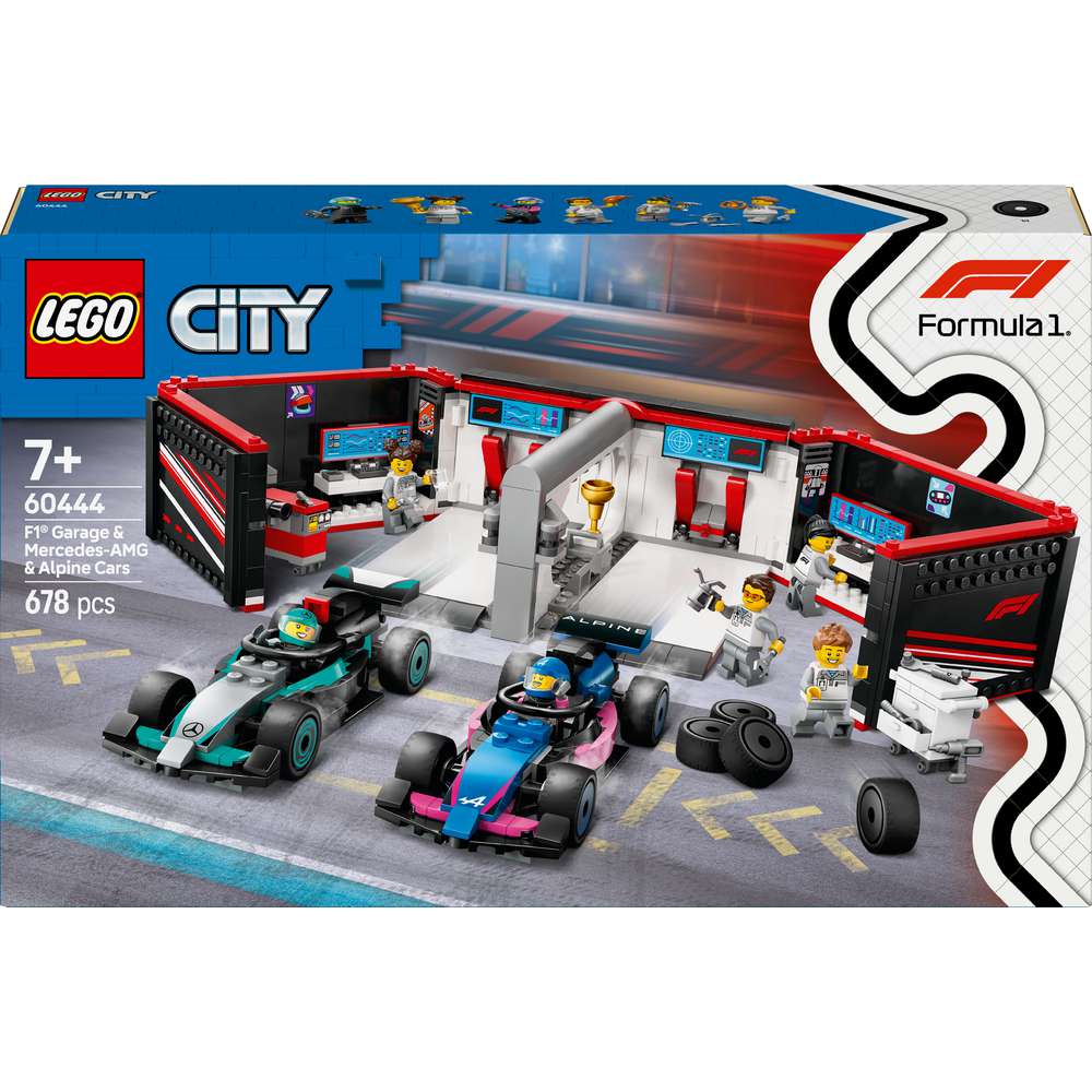 Produktabbildung Lego LEGO City F1 Garage mit Mercedes-AMG & Alpine Rennautos - Bauset 60444