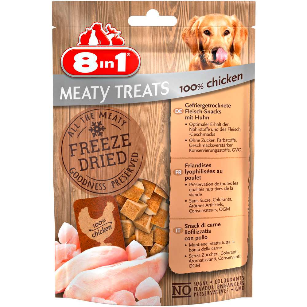 Produktabbildung 8in1 Hunde-Snack Meaty Treats, Huhn Pur