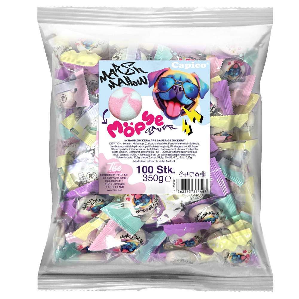 Produktabbildung Tise Capico Marshmallow Möpse, sauer
