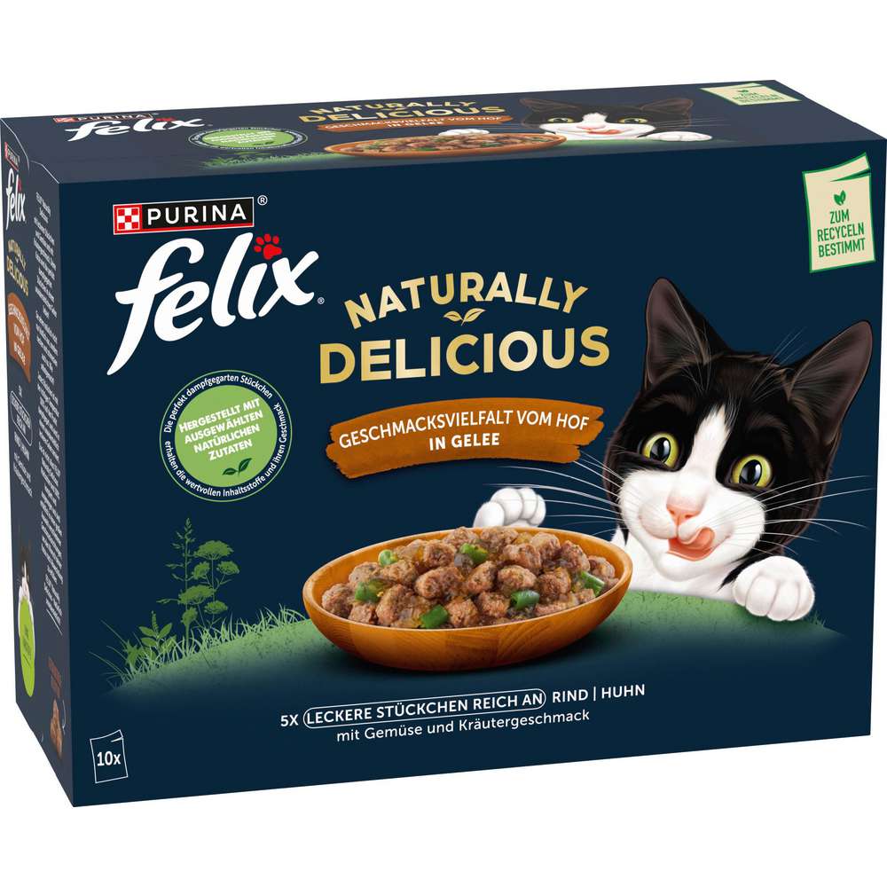 Produktabbildung Felix Katzen-Nassfutter, Rind-Huhn-Gemüse