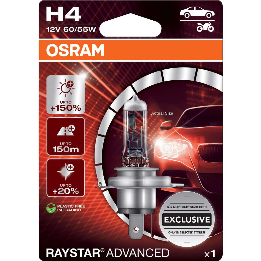 Produktabbildung Osram Scheinwerferbirne H4 Raystar Advanced