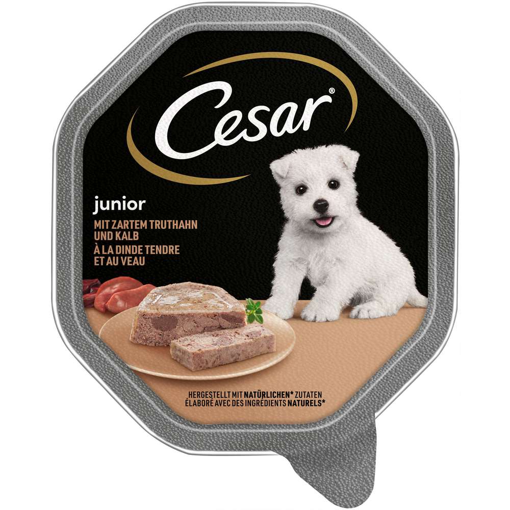 Produktabbildung Cesar Hunde-Nassfutter Junior, Truthahn/Kalb