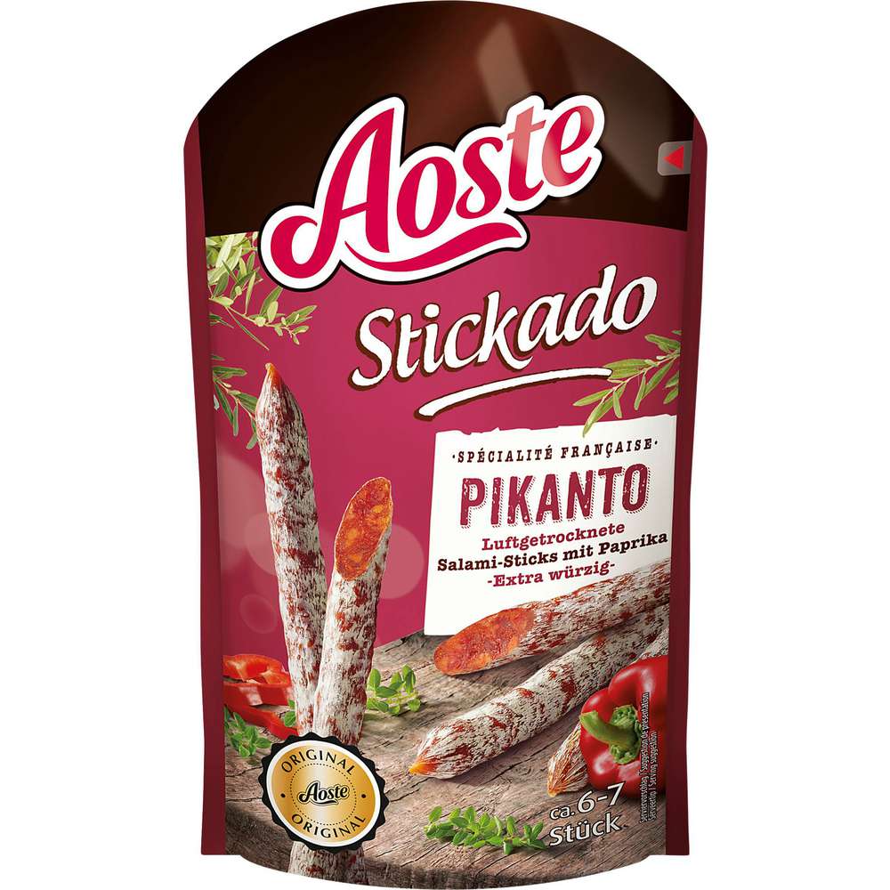 Produktabbildung Aoste Salami-Snack Stickado, Pikant